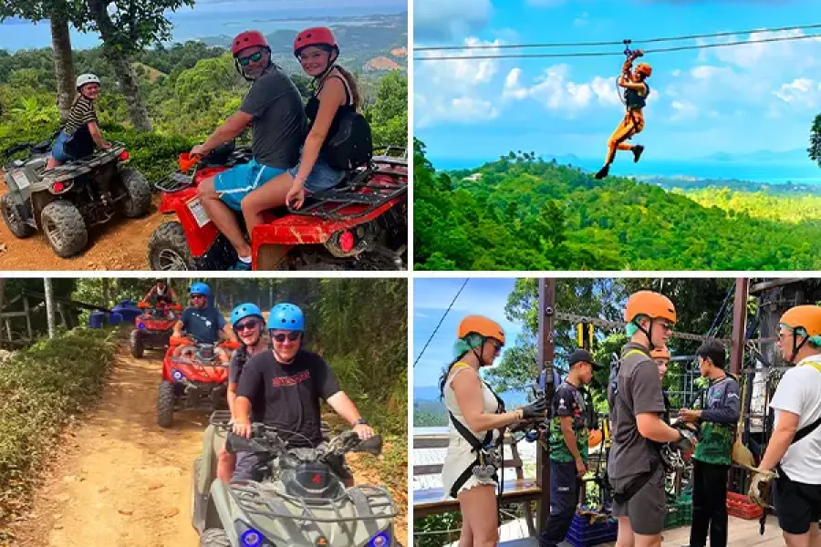 ATV Quad Tour of Koh Samui & Zip Line